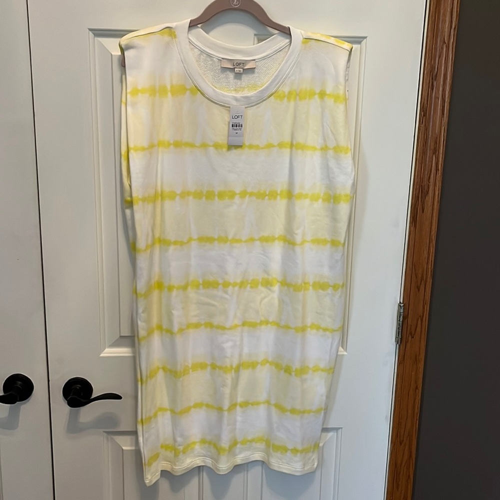 Loft tie dye striped dress